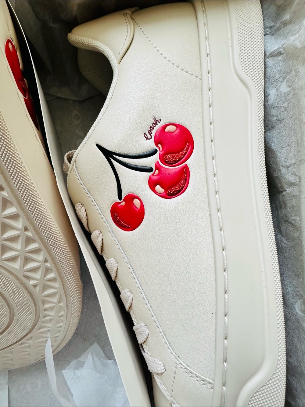 Coach high line sneaker w/Cherries